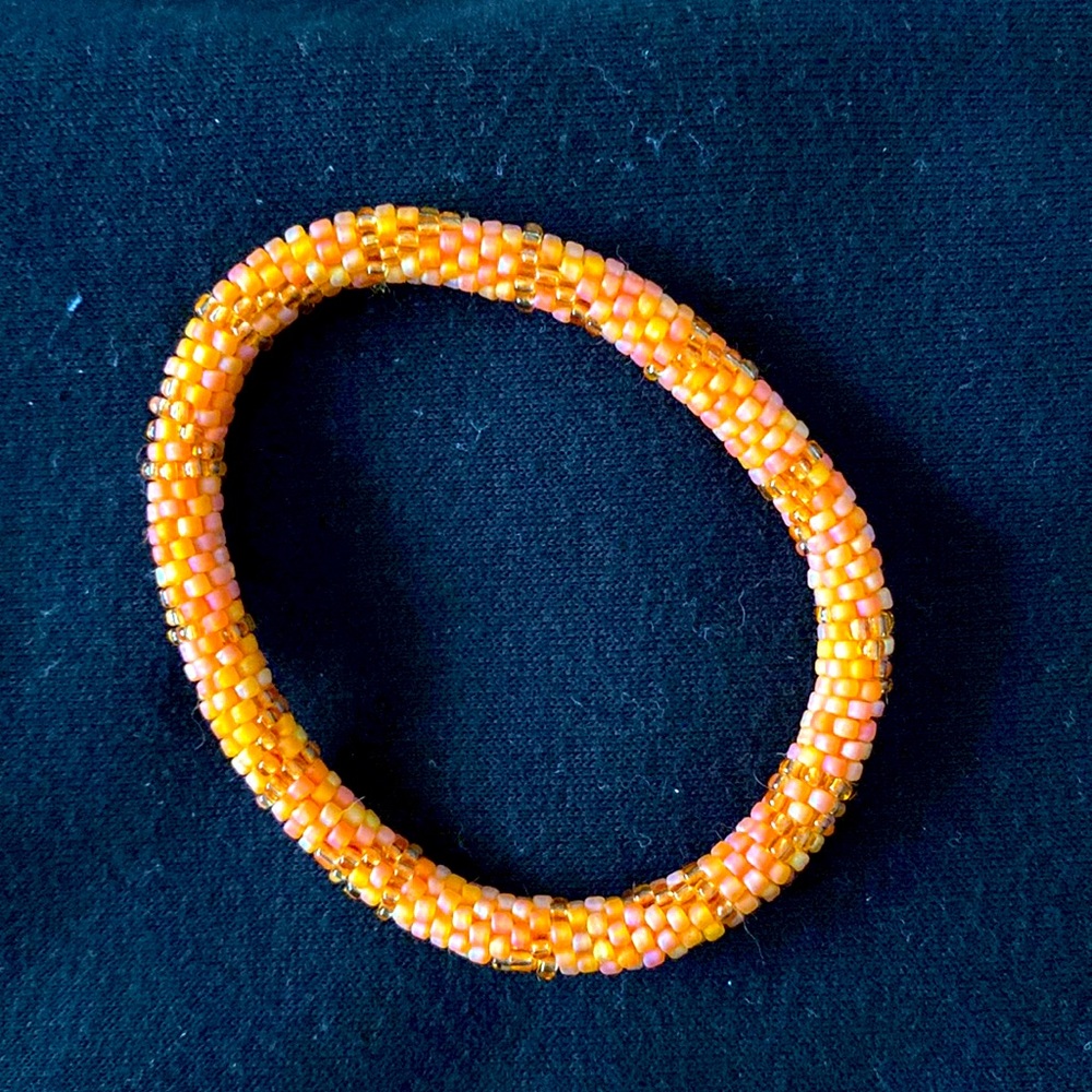 Orange beaded bracelet